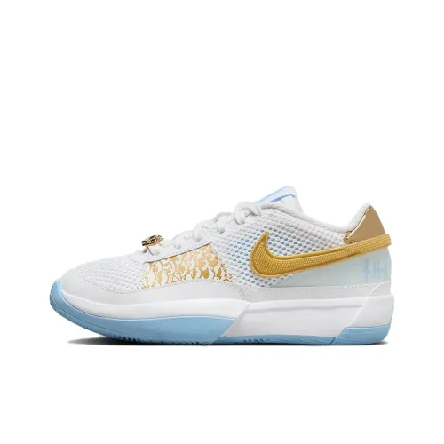 Nike Ja 1 Ja Morant 1 Детская баскетбольная обувь Low Top Белый Синий Унисекс