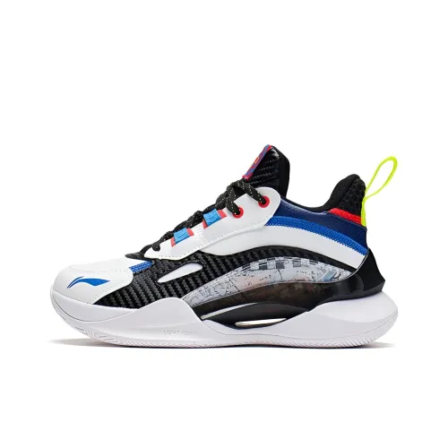 LINING YOUNG Pioneer Spirit TEAM2,5 Поддержка Отскок Устойчивость к истиранию MID Топ Детские Баскетбольные кроссовки