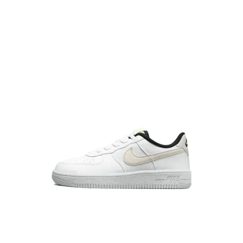 Nike Air Force 1 Slip Resistant Abrasion Resistant Легкий Низкий Топ Детские Скейтбординги Белый