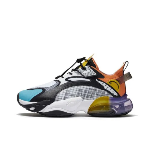 LiNing Амортизаторы Shock Slip-Resistant Abrasion-Resistant Низкий Топ Детские Беговые Кроссовки Ледяной Оранжевый Подростки