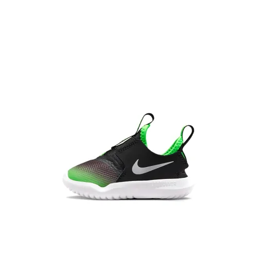 nike Flex Runner Low Топ Обувь для малышей Черный Зеленый Infant и Toddler