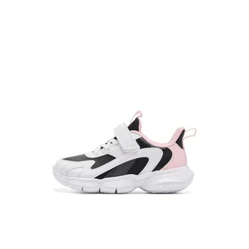 QIAODAN Slip-resistant Abrasion-resistant Low Top Детская беговая обувь Черный Белый Розовый для детей 3-7 лет