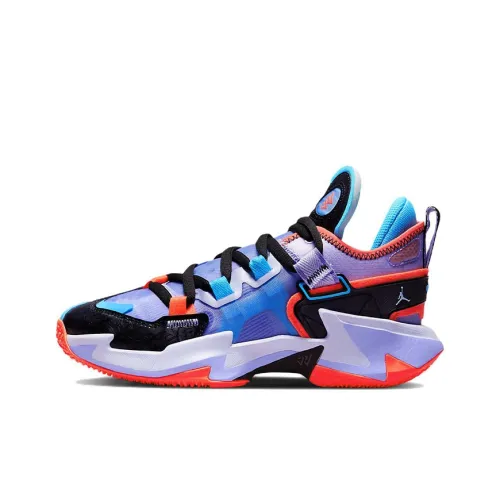 Джордан Why Not.5 Russell Westbrook 5 Low Топ Детские Баскетбольные Кроссовки Фиолетовый Черный Синий Подростки