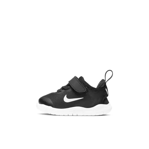 Nike Free RN 2018 Противоскользящий Амортизация Устойчивый к истиранию Низкий Топ Черный Белый Для младенцев и малышей