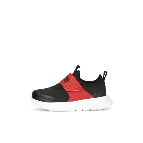 PUMA Износостойкие Дышащие Низкие Кеды для Детей Lifestyle Черные Красные для Дети Возрастом 3-7 Лет