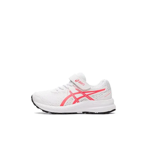 Asics Гель Contend 7 Low Топ Детские беговые кроссовки Белый и красный для детей 3-7 лет