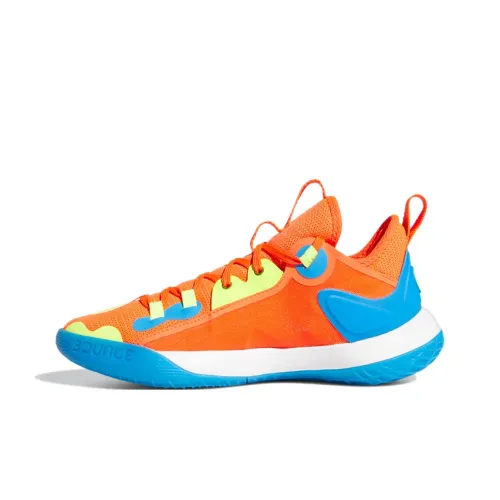 Adidas Harden Stepback 2 J Дышащий Низкий Топ Детские Баскетбольные Кроссовки Апельсин Подростки