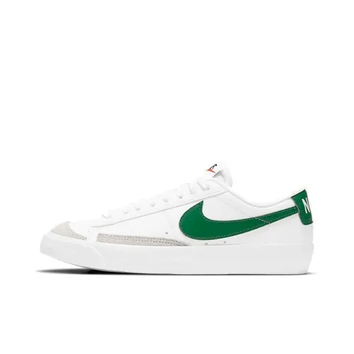Nike Blazer 77 Low Топ Детский Скейтбординг Белый Зеленый Подростки