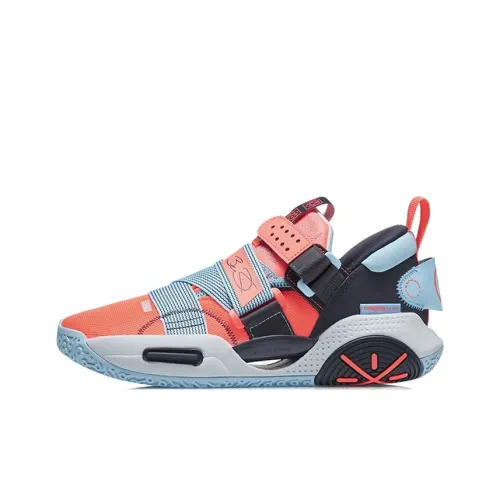 LINING Citywide 9 V2 Youth Edition Low Топ Детские Баскетбольные Кроссовки Оранжевый Синий Подростки