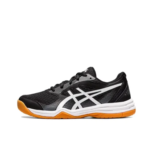 Asics Гель Upcourt 5 Детские кроссовки для тренировок Черный Белый Подростки