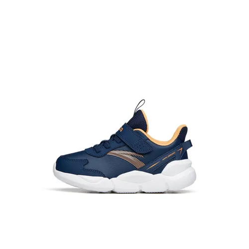 Anta Амортизация Противоскользящий Устойчивый к истиранию Легкий Низкий Топ Детская Беговая Обувь Синий Желтый