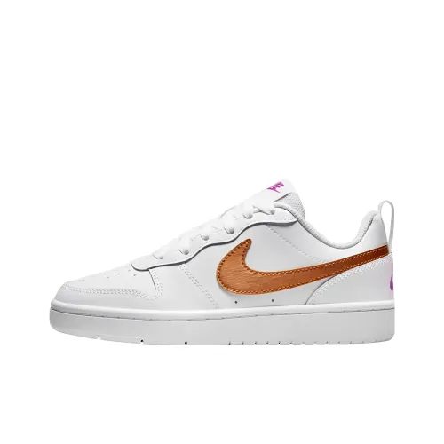 Nike Court Borough 2 Slip Resistant Abrasion Resistant Low Топ Детские Скейтбординги Белый