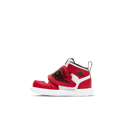 Jordan Air Jordan 1 Легкий устойчивый к истиранию с высокой амортизацией высокий топ обувь для малышей красно-белый для младенцев и малышей