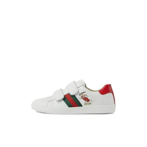 GUCCI Ace Low Топ Детские Скейтбординги Белый Детский