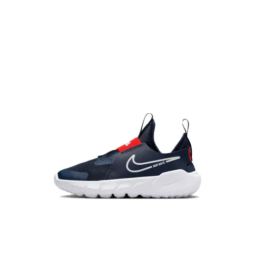 Nike Flex Runner 2 Low Топ Детские беговые кроссовки Сине-белый Children Возраст 3-7 лет