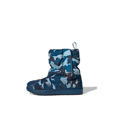 Adidas Originals Superstar Термические Коленные Высокие Детские Ботинки Синие Для Дети Возрастом 3-7 Лет