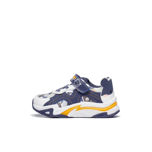 LINING YOUNG Yunchuan Амортизация Износостойкий Низкий Топ Детская Беговая Обувь Белая Ночь Тень Синий Детская