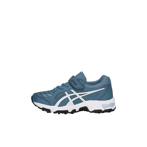 Asics Гель Trigger 12 Устойчивый к абразиву Низкий Топ Детская Беговая Обувь Туманно-Синий Children Возраст 3-7 Лет