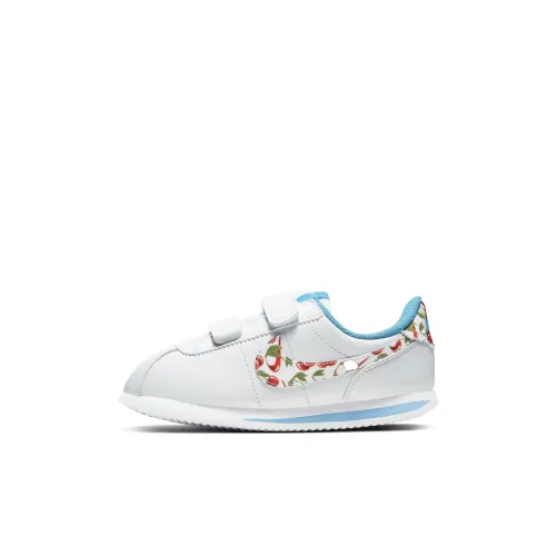 Nike Basic SL SE Slip-on Resistant Shock Absorbers Low Top Детская беговая обувь Белый Синий для детей 3-7 лет