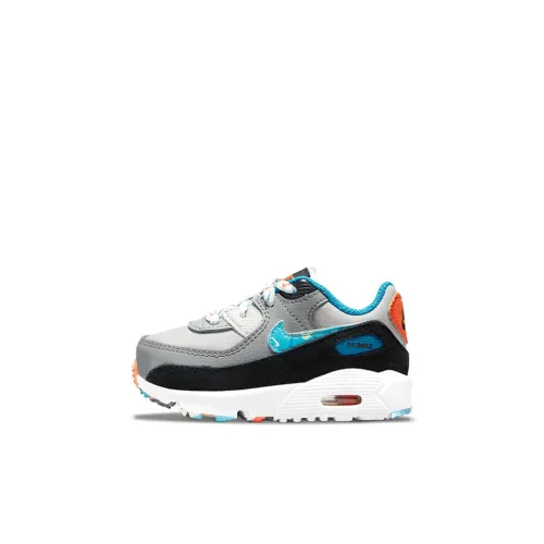 Nike Air Max 90 LTR Low Топ Обувь для малышей Серый синий оранжевый Infant And Toddler