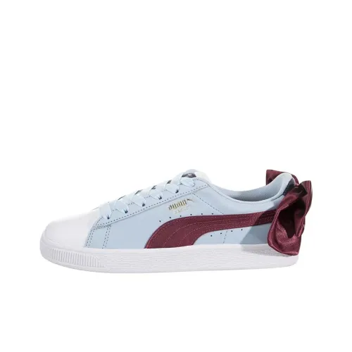 PUMA Basket Bow New School Сердце Glam Low Топ Детские Скейтбординги Синий Подростки