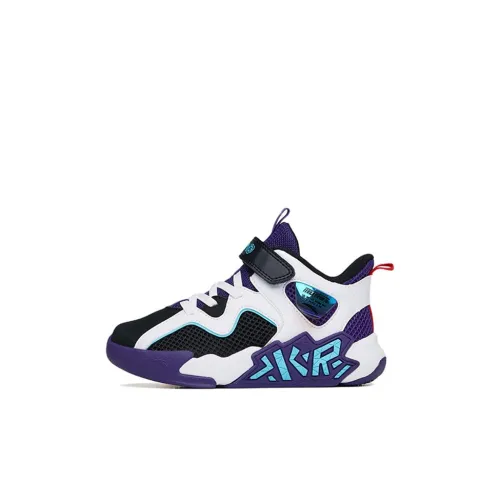 Antakids Cement Busters MID Топ Детские Баскетбольные Кроссовки Белый Черный Фиолетовый Детский Возраст 3-7 Лет