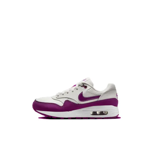 Nike Air Max 1 'Viotech' Амортизация Низкий Топ Детская Беговая Обувь Белый Фиолетовый Детский