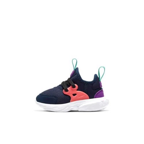 nike React Presto RT Противоскользящие амортизаторы Низкий топ Обувь для малышей Синий Розовый Infant Wa Toddler