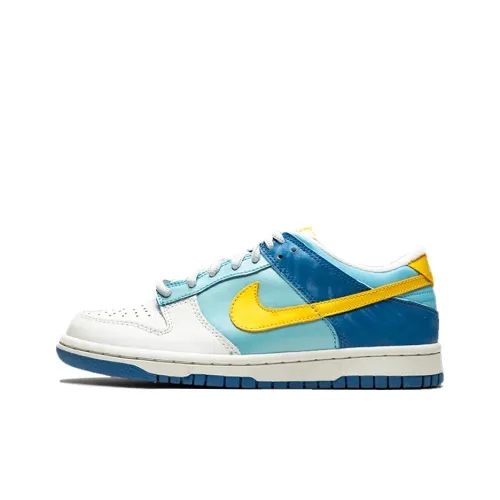 nike Dunk Splash Low Топ Детские Скейтбординги Синий Желтый Подростки