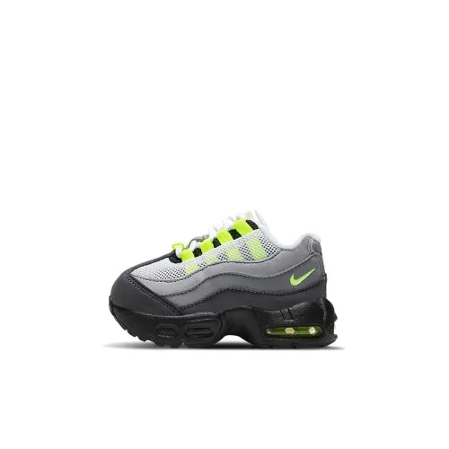 Nike Air Max 95 Low Топ Обувь для малышей Серый черный зеленый Infant Wa Toddler