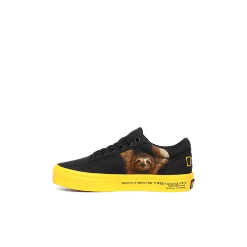 NATIONAL GEOGRAPHIC x Vans Old Skool Collection Низкий Топ Детские Скейтбординги Черный для детей 3-7 лет