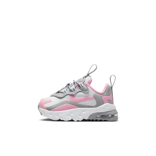 Nike Air Max 270 React Low Топ Обувь для малышей Бело-розовый Gray Infant And Toddler