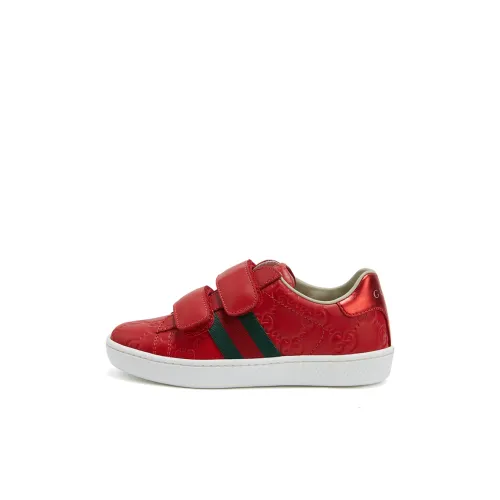 GUCCI Web Low Топ Детские Скейтбординги Красный для детей 3-7 лет