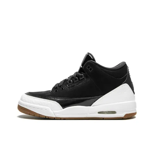 Jordan Air Джордан 3 Ретро Черно-белая панда Gum MID Топ Детские баскетбольные кроссовки Черно-белая панда