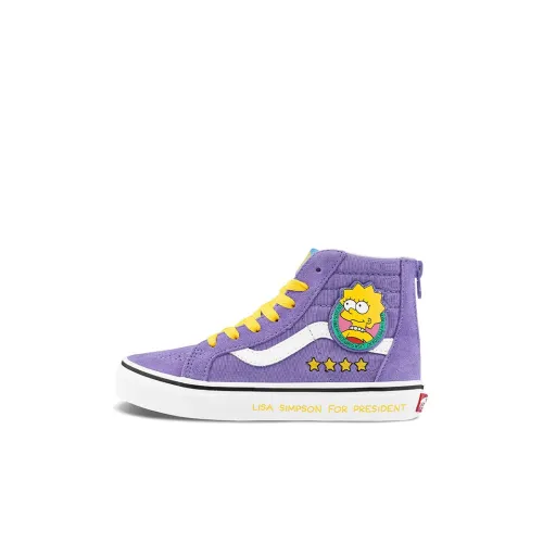 The Simpsons x Vans SK8 Zip Lis High Топ Детские Скейтбординги Фиолетовый для детей 3-7 лет