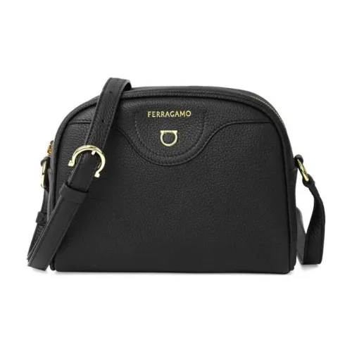 FERRAGAMO Телячья кожа Сумка через плечо Сумка на плечо Женская Черная