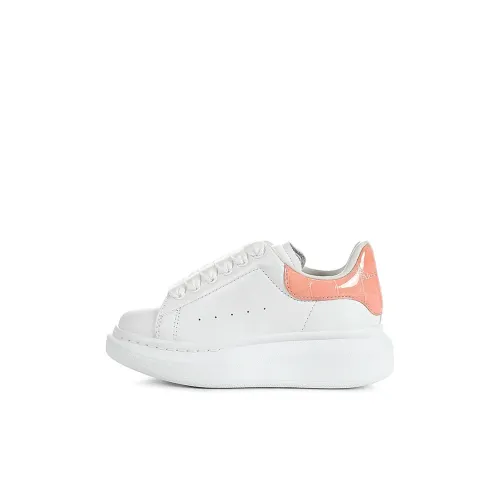 Alexander McQueen Oversized Sneaker Low Топ Детские Скейтбординги Розово-белый Детский