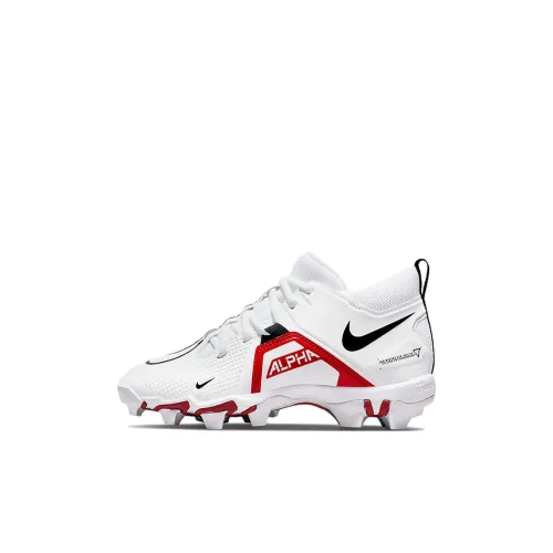 nike Alpha Menace Slip Resistant Shock Absorbers с антискользящими свойствами и устойчивыми к истиранию регбийная обувь белый и красный детская