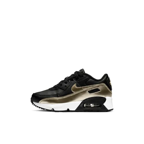 Nike Air Max 90 Kids Lifestyle Shoes Черный Золотой Детские 3-7 лет