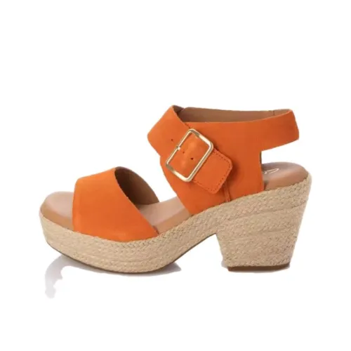 Clarks One Ремень Сандалии Апельсин Женские