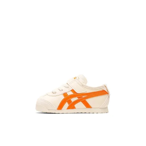 Onitsuka Tiger MEXICO 66 Slip-on Resistant Low Top Спортивная повседневная обувь Оранжевый Белый Для малышей и детей младшего возраста