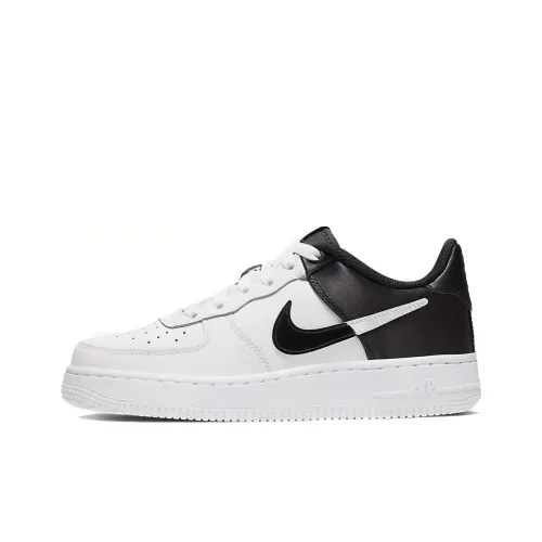 Nike Air FORCE 1 Амортизация Низкий Топ Детский Скейтбординг Черный Белый