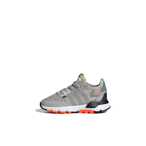 Adidas Originals Nite Jogger Дышащая Низкая Обувь для Малышей Gray Infant и Toddler