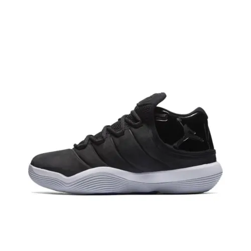 Джордан Super.Fly Abrasion Resistant MID Топ Детские Баскетбольные Кроссовки Черный