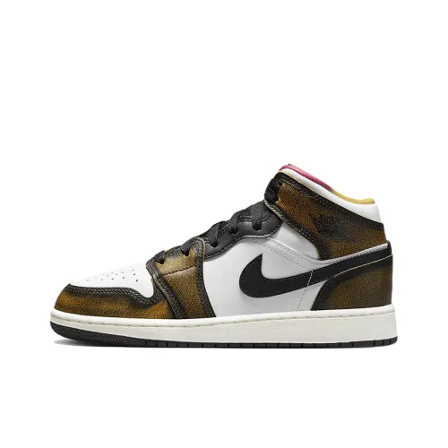 JORDAN Air Jordan 1 Детская баскетбольная обувь MID Топ Унисекс