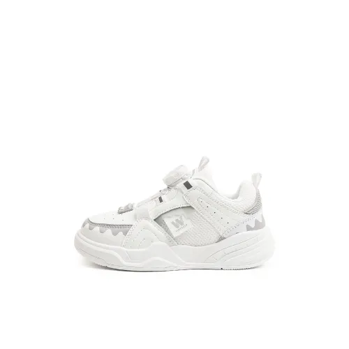 Warrior Anti KICK Slip-resistant Амортизация с Breathability Детские Lifestyle Shoes Белый Серый Детский