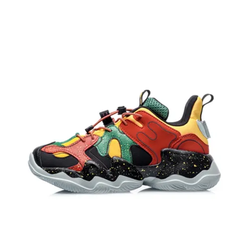 LINING YOUNG Reburn Аbrasion Resistant Дышащие Детские Лайфстайл Кроссовки Красный Зеленый Желтый Подростки