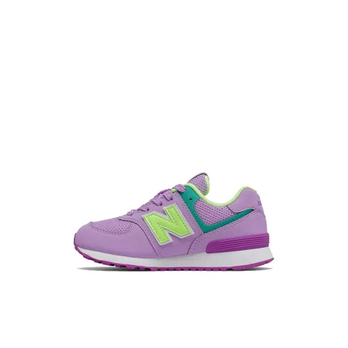 New Balance NB 574 Амортизация Устойчивость к истиранию Дышащие Низкие Кроссовки для бега Детские Фиолетовые
