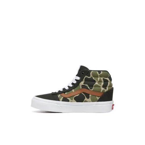 Vans Ward Лягушка CAMO Высокие Топы Детские Скейтбординги Армейский Зеленый для Дети Возрастом 3-7 Лет