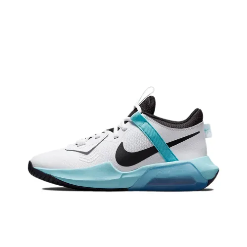 Nike Air Zoom Crossover Slip-Resistant Abrasion-Resistant Low Top Детские Баскетбольные Кроссовки Белый Синий